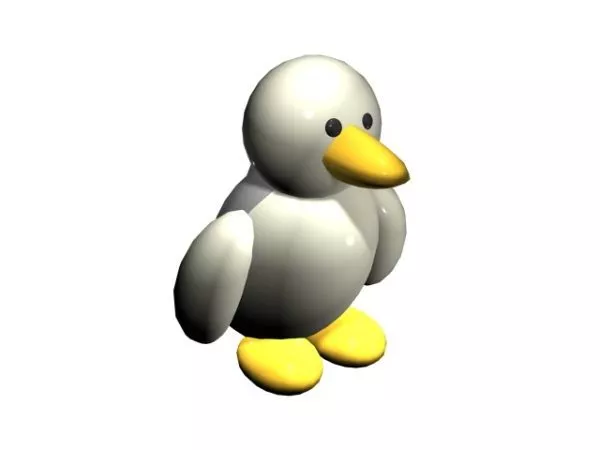 Plastic Duck Toy 3d model