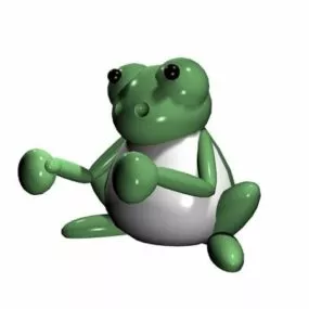 Cartoon Frog Toy 3d model