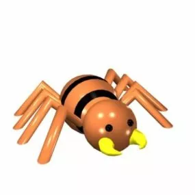 Cartoon Spider Toy 3d model