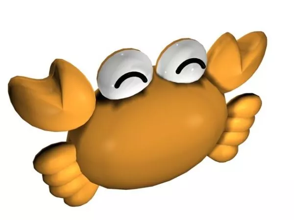 Cartoon Crab Toy 3d model Cartoon Crab Toy 3d model
