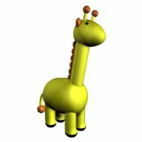 Cartoon Giraffe Toy 3d model