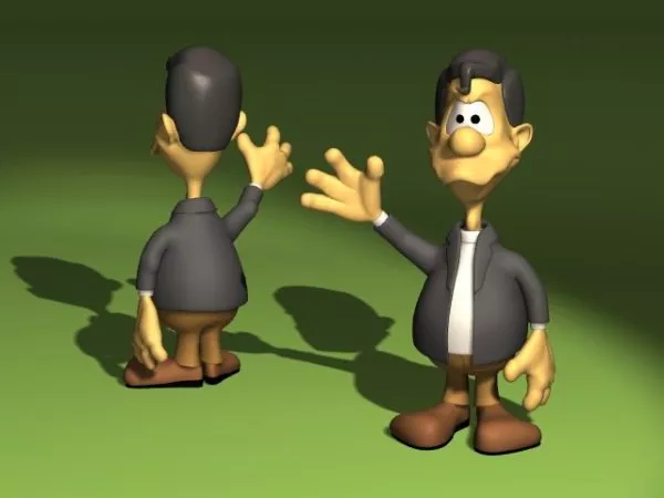 Cartoon Man In Suit Character 3d model Cartoon Man In Suit Character 3d model