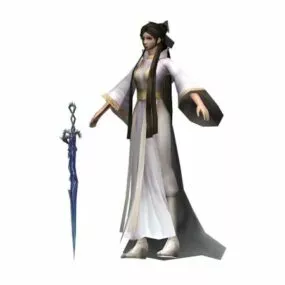 Ancient Chinese Swords Woman Character 3d model