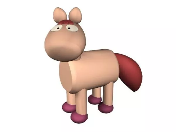 Cartoon Foal Toy 3d model Cartoon Foal Toy 3d model
