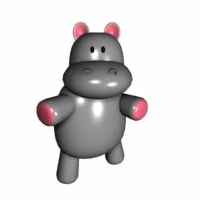 Cute Cartoon Cow Toy 3d model