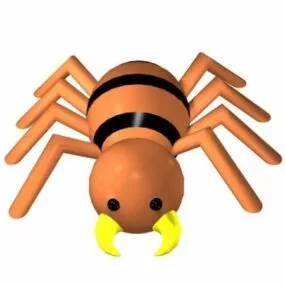 Cartoon Spider Toy 3d model