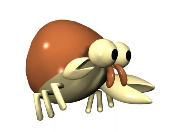 Toy Cartoon Hermit Crab 3d model Toy Cartoon Hermit Crab 3d model