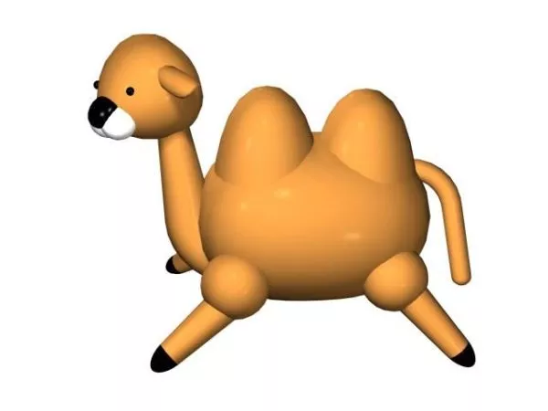 African Camel Low Poly 3d model