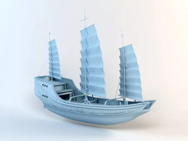 Old Fishing Vessel 3d model