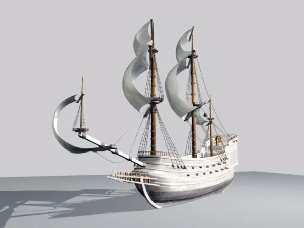 18th Century Warship 3d model 18th Century Warship 3d model