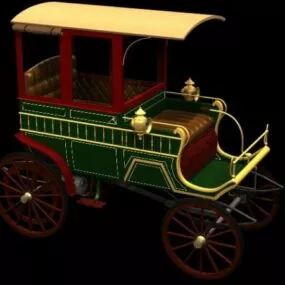1900 Wood Station Wagon 3d model
