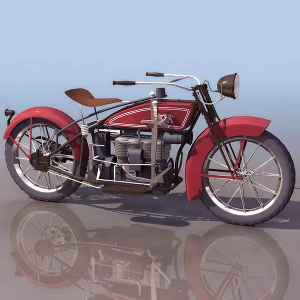 1923 Ace Motorcycle 3d model 1923 Ace Motorcycle 3d model
