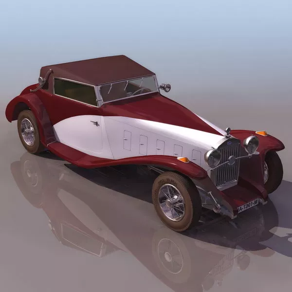1935 Delage D8-15 Cabriolet 3d model 1935 Delage D8-15 Cabriolet 3d model