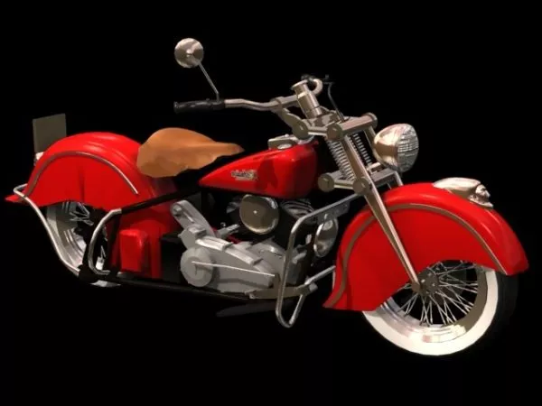 Classic Thunderbird Motorcycle 3d model