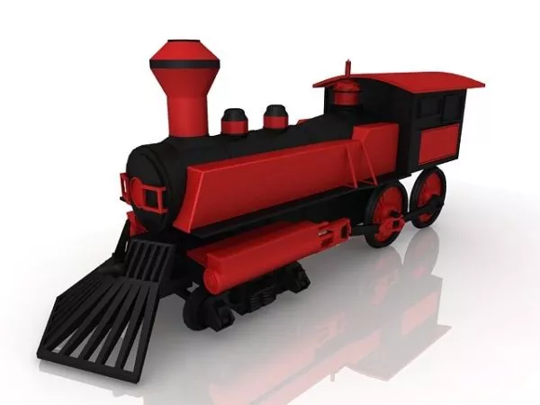 Red Train Caboose 3d model