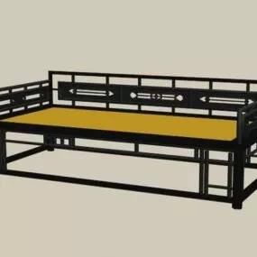 19th Century Chinese Daybed 3d model