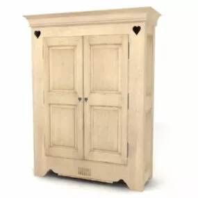 Furniture 2 Doors Antique Closet 3d model