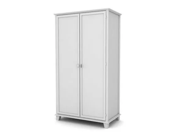 2 Door Clothes Cabinet Furniture 3d model 2 Door Clothes Cabinet Furniture 3d model