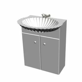 2 Door Vanity Unit 3d model