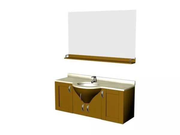 2 Doors Bathroom Vanity 3d model 2 Doors Bathroom Vanity 3d model