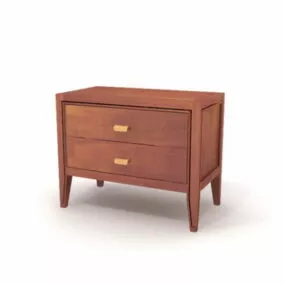 Furniture 2 Drawers Bedside Chest 3d model