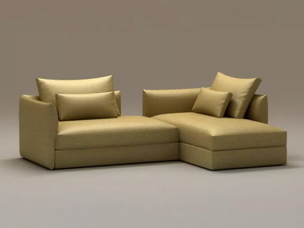 2 Piece Chaise Sofa Furniture 3d model 2 Piece Chaise Sofa Furniture 3d model