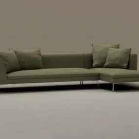 2 Piece Modern Sectional Sofa 3d model