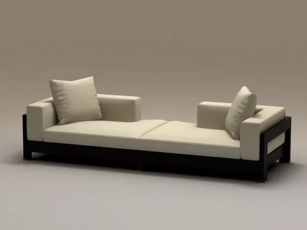 2 Piece Sectional Couch Furniture 3d model 2 Piece Sectional Couch Furniture 3d model
