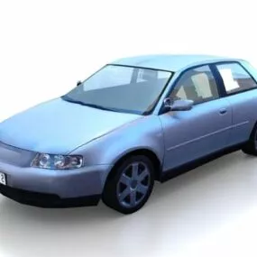 3-door Hatchback Car 3d model