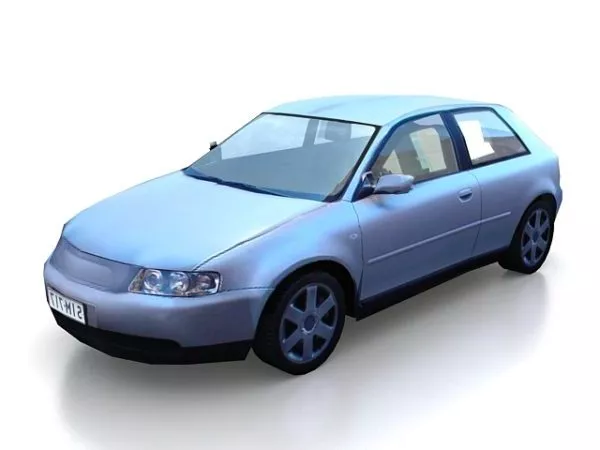 3-door Hatchback Car 3d model 3-door Hatchback Car 3d model