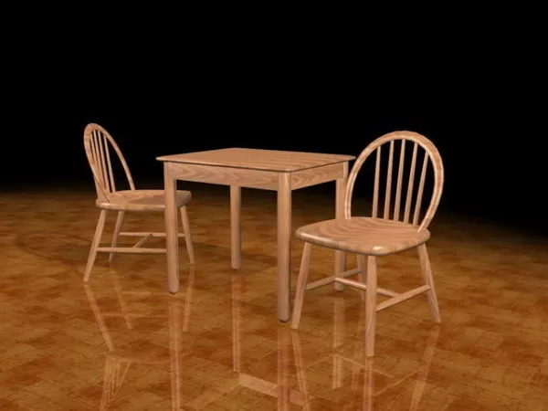 3 Piece Kitchen Dinette Sets 3d model 3 Piece Kitchen Dinette Sets 3d model