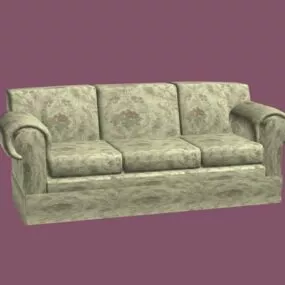 3 Seater Fabric Couch 3d model