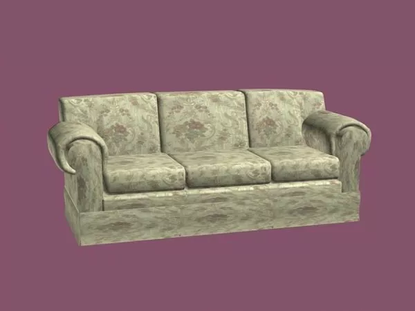 3 Seater Fabric Couch 3d model 3 Seater Fabric Couch 3d model