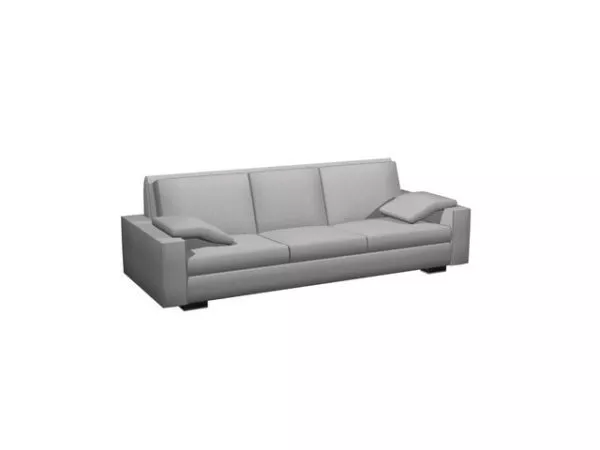 3 Seater Cloth Cushion Couch 3d model 3 Seater Cloth Cushion Couch 3d model
