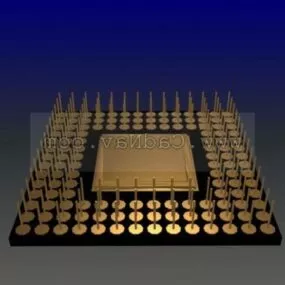 386dx Cpu Chipset 3d model