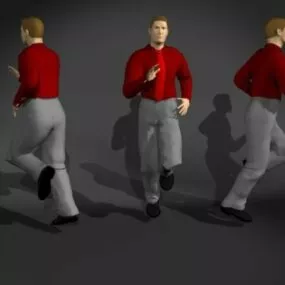 3d Running Man Chaacter 3d model