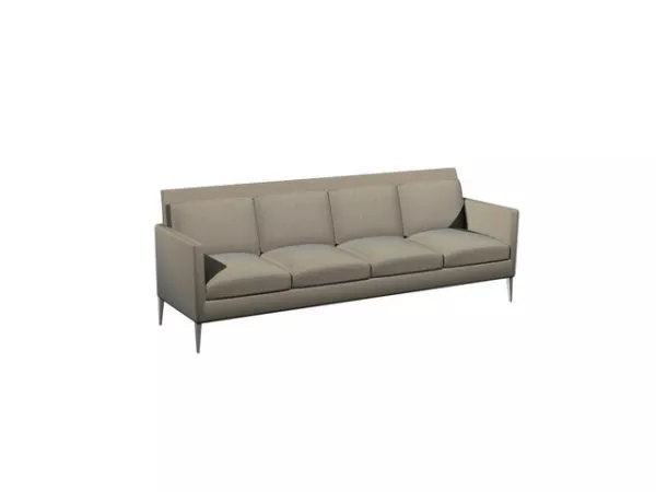 4 Seater Cushion Couch 3d model 4 Seater Cushion Couch 3d model