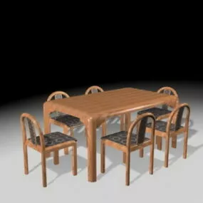 7 Piece Dining Set 3d model