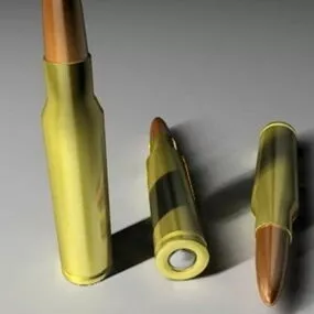 7,62mm Nato Rifle Cartridge 3d model