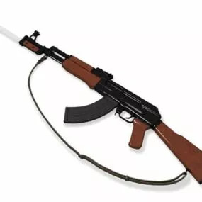 Ak-47 Rifle With Bayonet 3d model