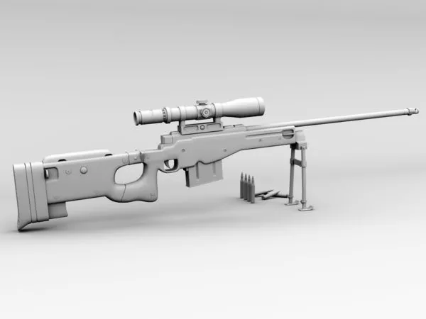 Awm Sniper Rifle 3d model Awm Sniper Rifle 3d model