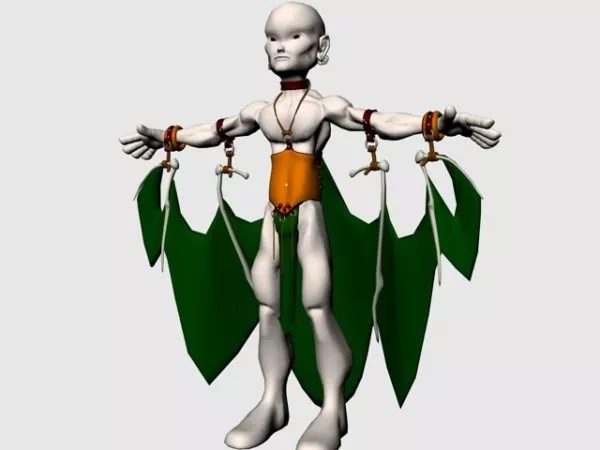 Aboriginal Man With Fake Wings Character 3d model Aboriginal Man With Fake Wings Character 3d model
