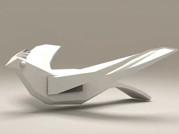 Origami Bird 3d model Origami Bird 3d model