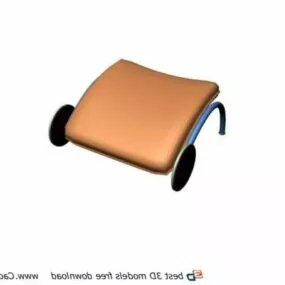 Furniture Adjustable Footrest 3d model