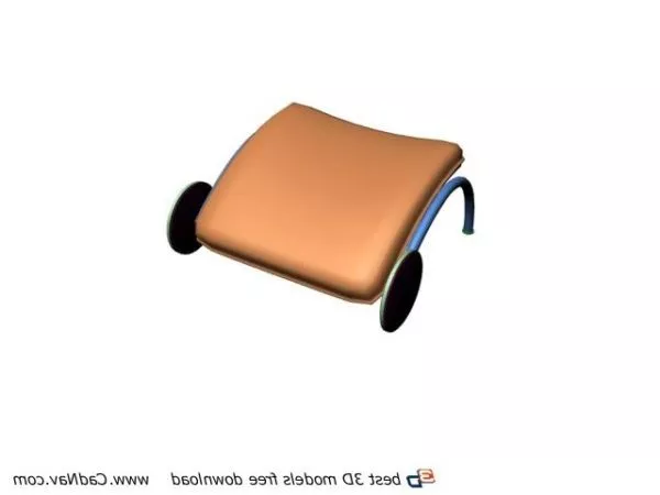 Furniture Adjustable Footrest 3d model Furniture Adjustable Footrest 3d model