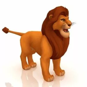 Adult Simba Character 3d model
