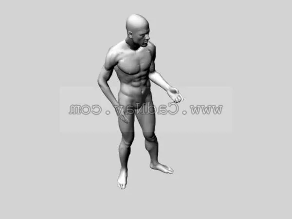 Skiing Man Character 3d model