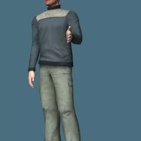 Adult Man Rigged 3d model