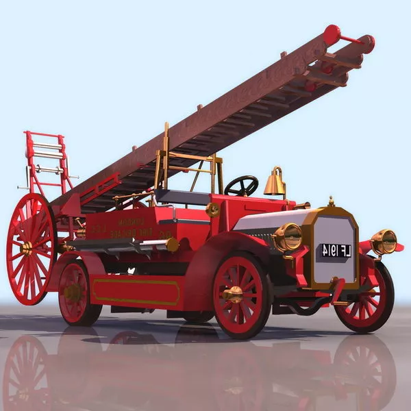 Aerial Ladder Truck 3d model Aerial Ladder Truck 3d model