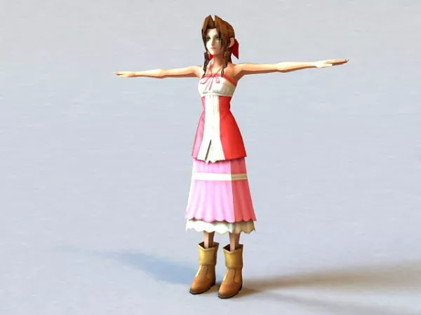 Aerith Gainsborough – Final Fantasy Character 3d model Aerith Gainsborough – Final Fantasy Character 3d model